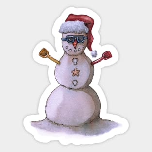 Stephanne The Sandman Snowman Sticker